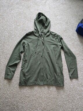 Sryle & CO Olive Green Zip-Up Hoodie SweatSHIRT